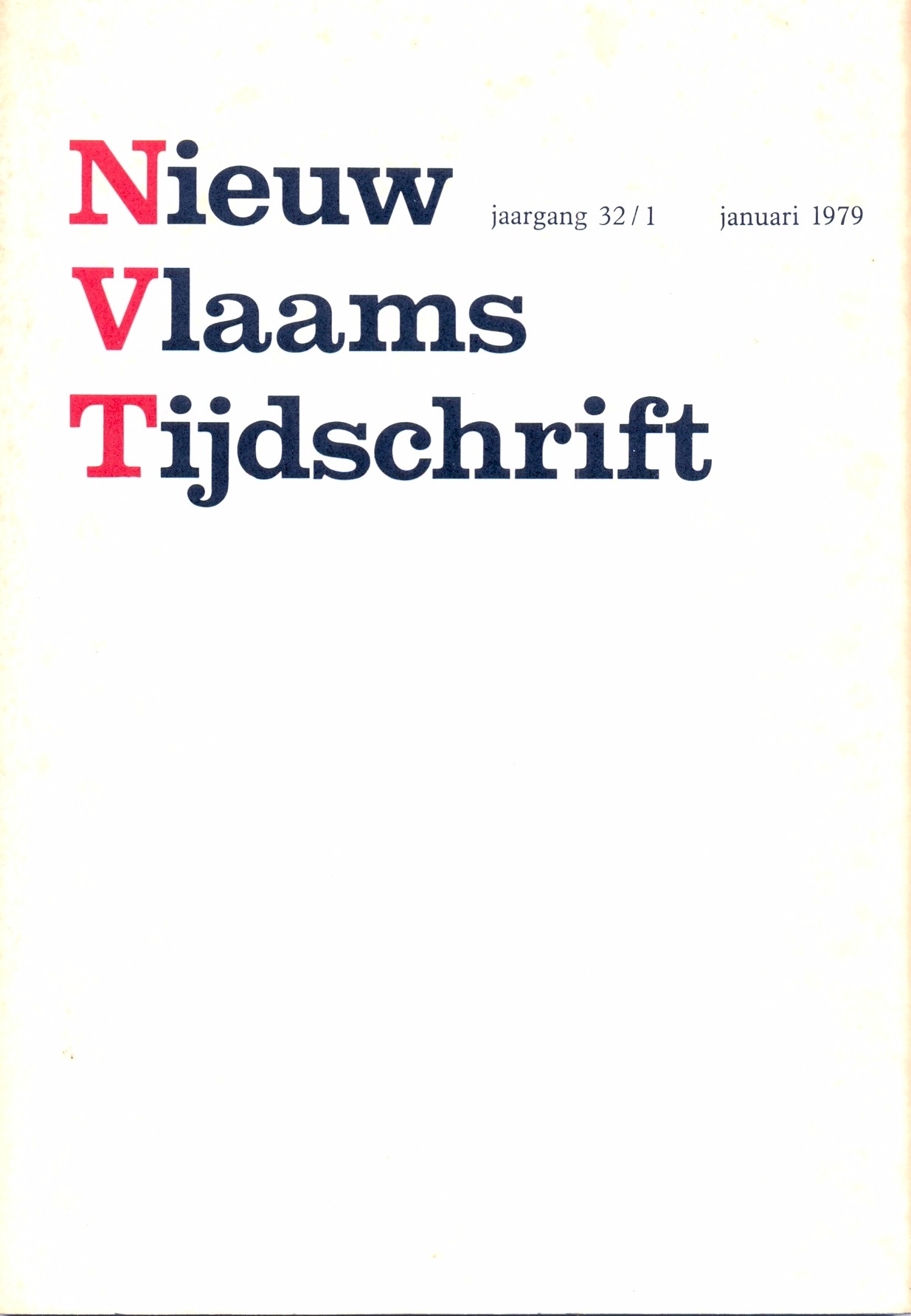 Diverse auteurs - Nieuw Vlaams Tijdschrift
