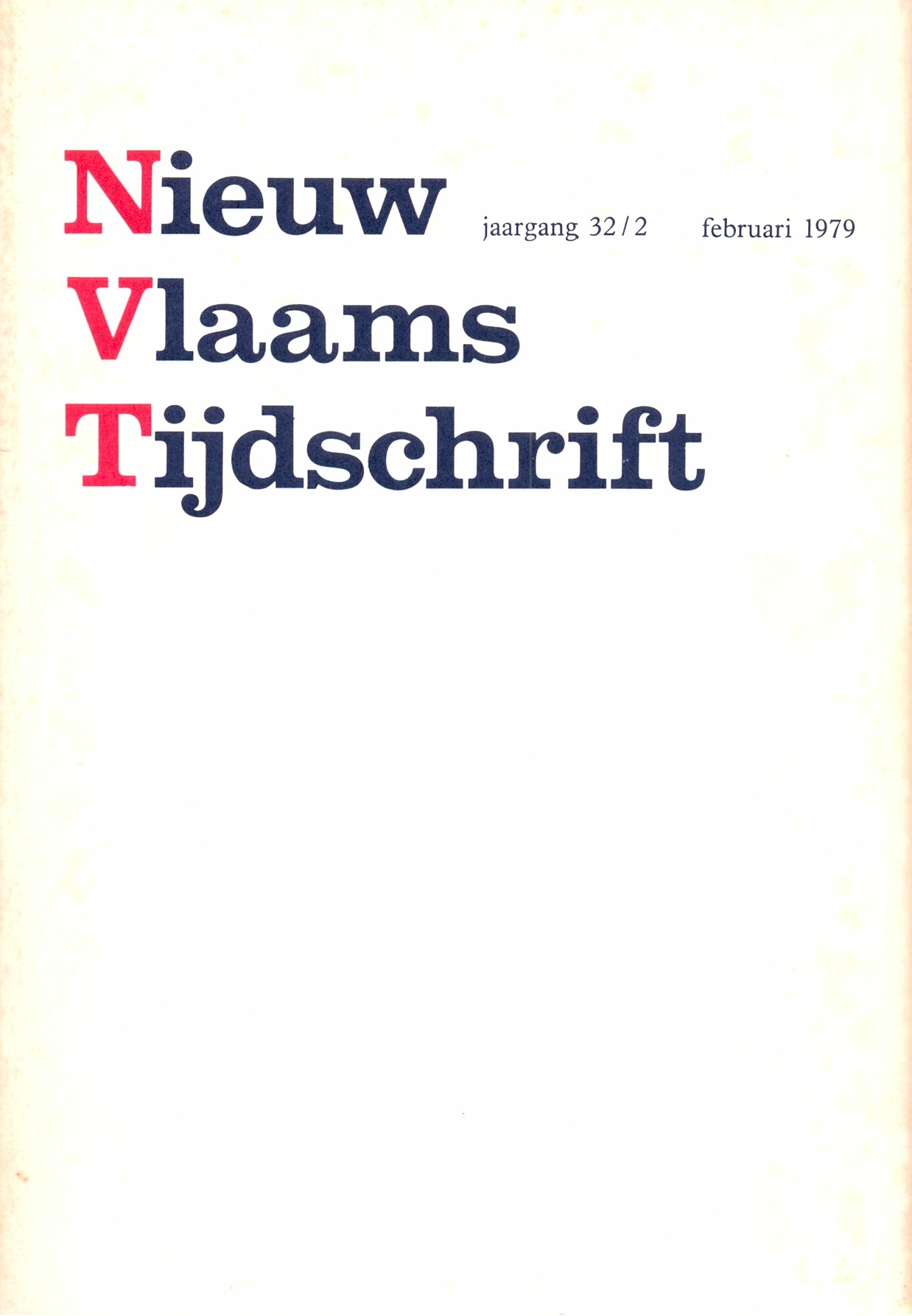 Diverse auteurs - Nieuw Vlaams Tijdschrift