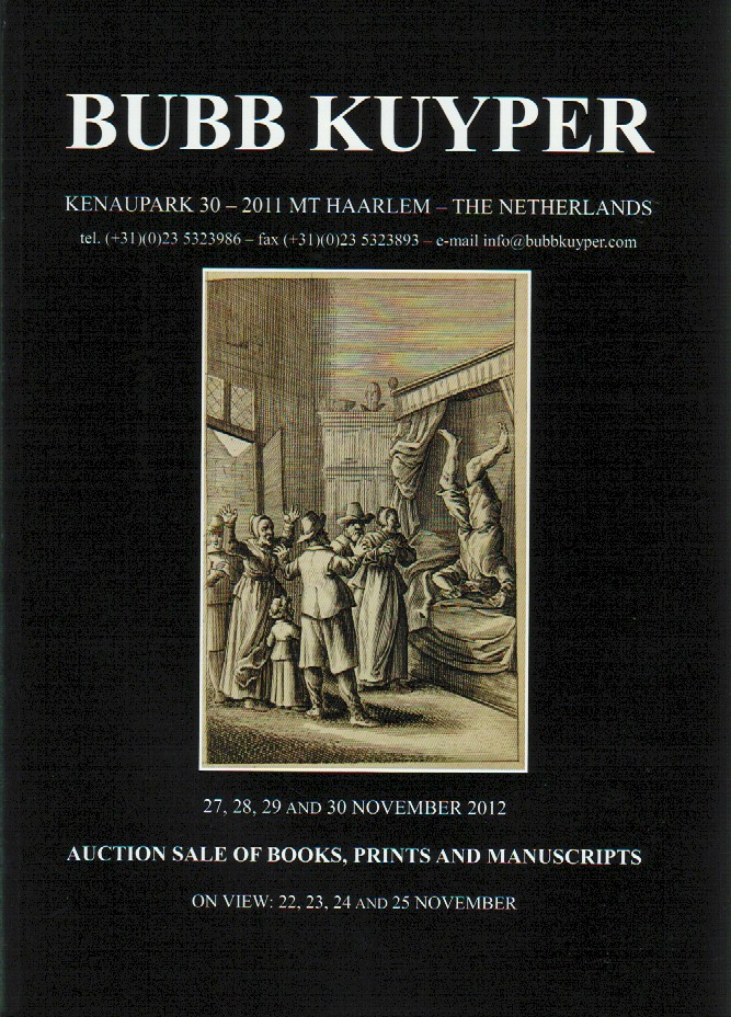 Kuyper, Bubb - Auction sale of books, prints and manuscripts