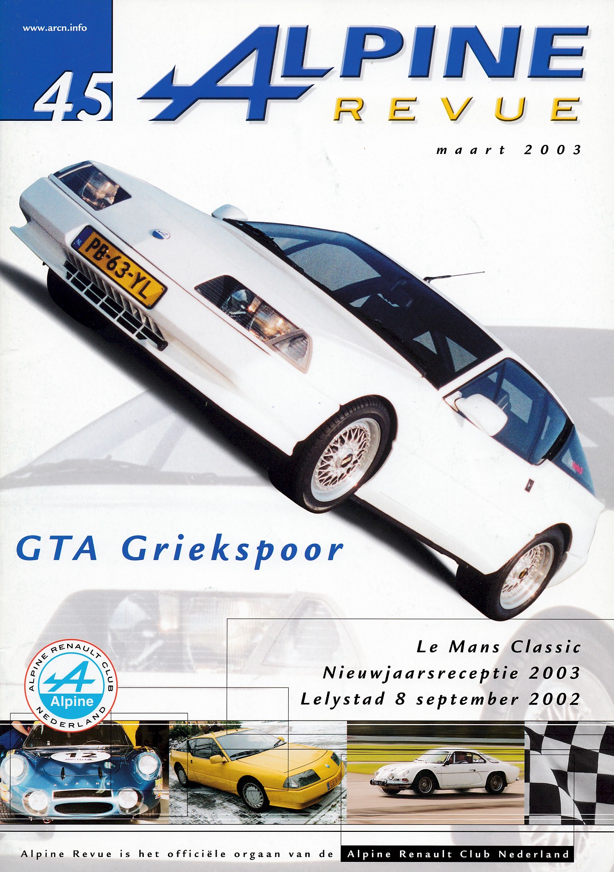Revue, Alpine - Clubblad van de ARCN (Alpine Renault Club Nederland), nummer-45, maart 2003