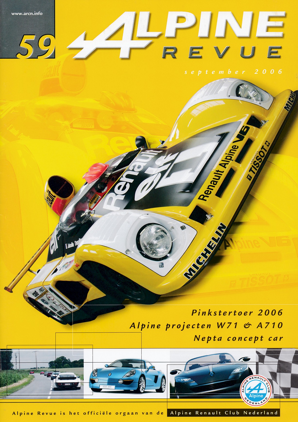 Revue, Alpine - Clubblad van de ARCN (Alpine Renault Club Nederland), nummer-59, september 2006